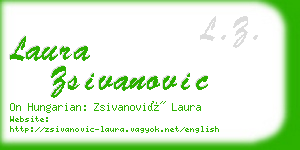 laura zsivanovic business card